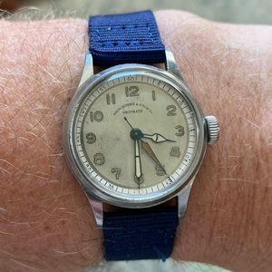 Abercrombie & Fitch Vintage 1940’s Shipmate mens stainless steel Manual watch